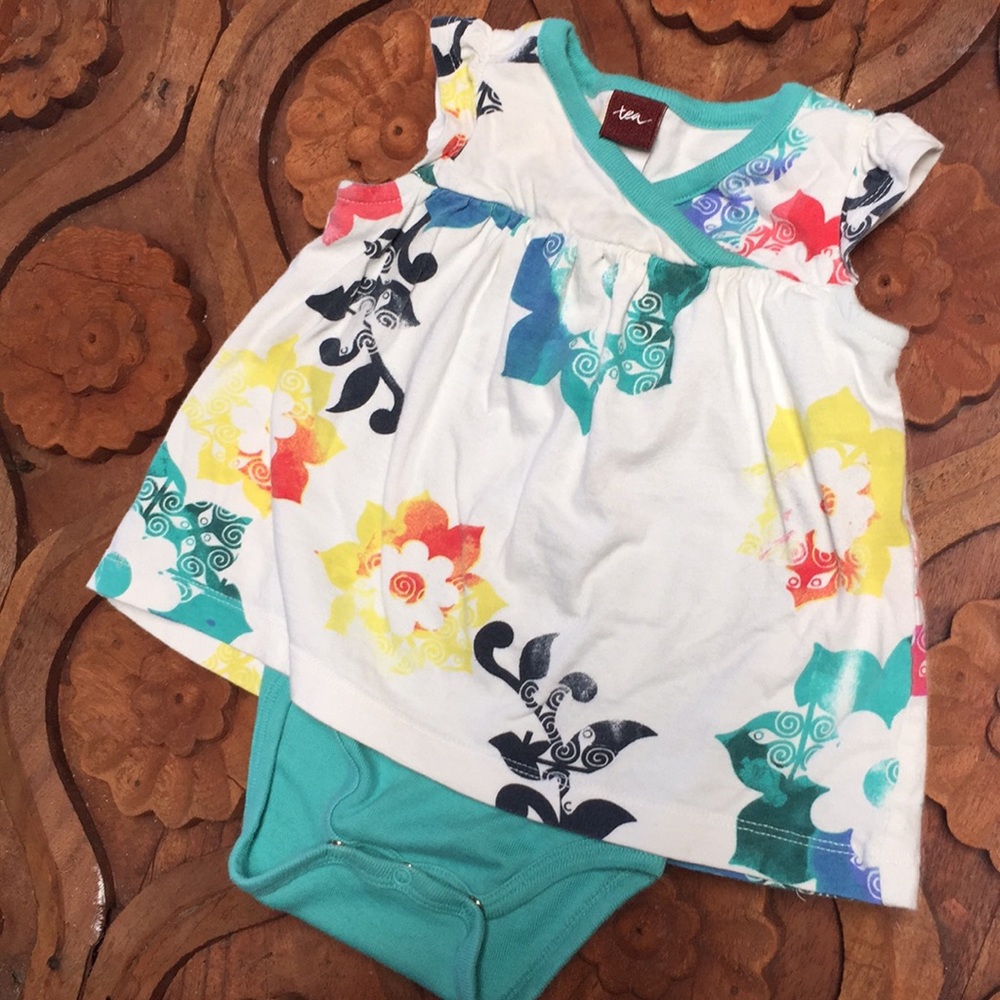 Teal tea dress